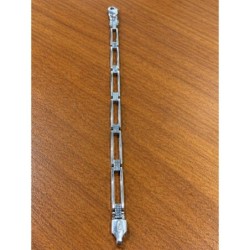 Pulsera para niña de plata 925 con eslabones rectangulares calados (5