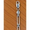 Pulsera para niña de plata 925 con eslabones rectangulares calados (5