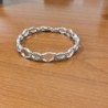 Pulsera de plata 925 con eslabones de óvalo alargado y hexágono