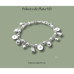 Pulsera de plata 925 de cascabel