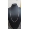 Cadena de plata 925 tejido Fígaro plana 3x1 (65 cm x 4