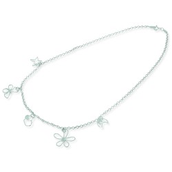 Collar Plata 925 Mariposa Corazon - Modelo 210001