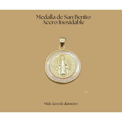 Medalla de San Benito acero inoxidable