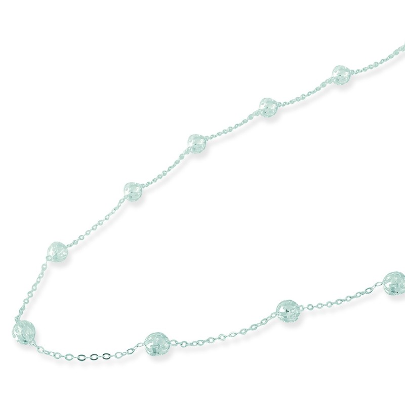 Collar Plata 925 Bolitas 40Cm 6Mm - Modelo 210008