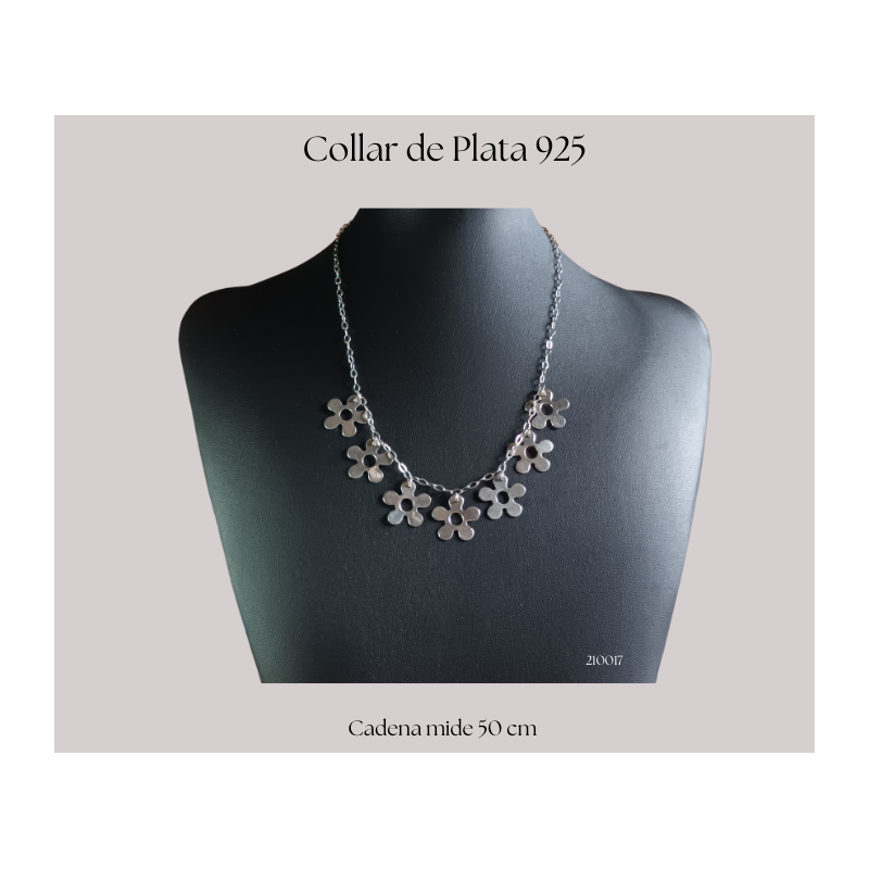 Collar de plata 925 con tréboles