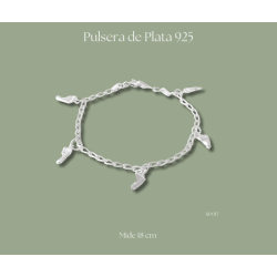 Pulsera de plata 925 piesitos