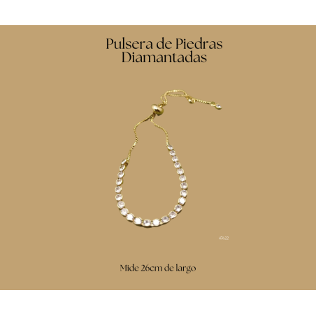 Pulsera de piedras diamantadas