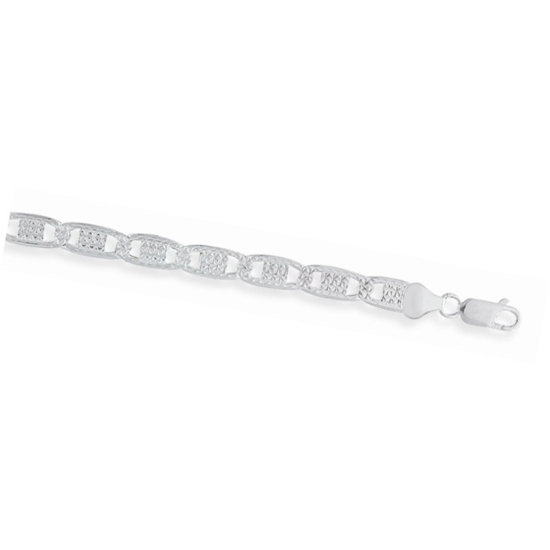 Pulso Valentino Diamantado Caballero Plata 925 | Jazmín Joyas Guatemal