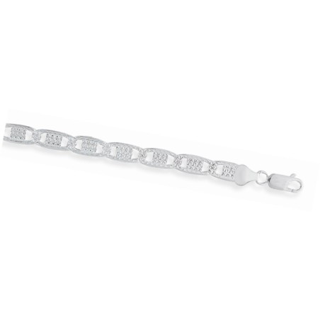 Pulso Valentino Diamantado Caballero Plata 925 | Jazmín Joyas Guatemal