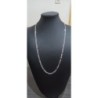 Cadena Plata 925 Fígaro Plana 3 X 1 Diamantada 65Cm 4Mm | Jazmín Joyas