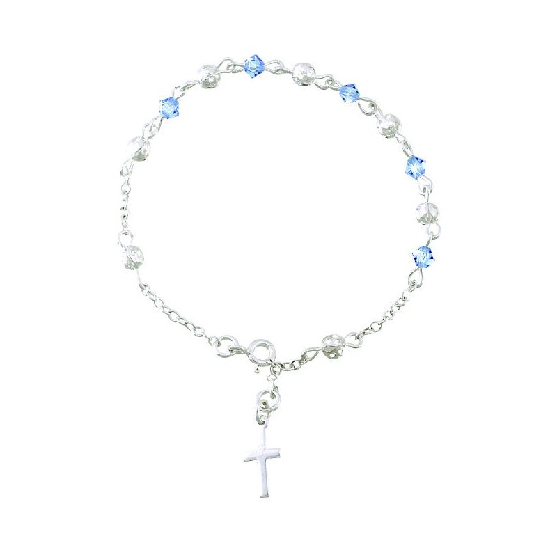 Pulsera Plata 925 Y Swarovski Azul | Jazmín Joyas Guatemala