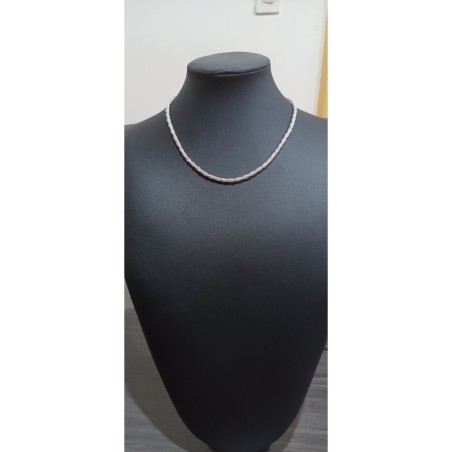 Cadena Plata Italiana 925 Cordón Salomónico 40Cm 4Mm | Jazmín Joyas Gu